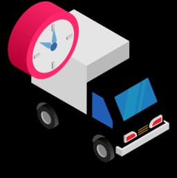 Truck and clock