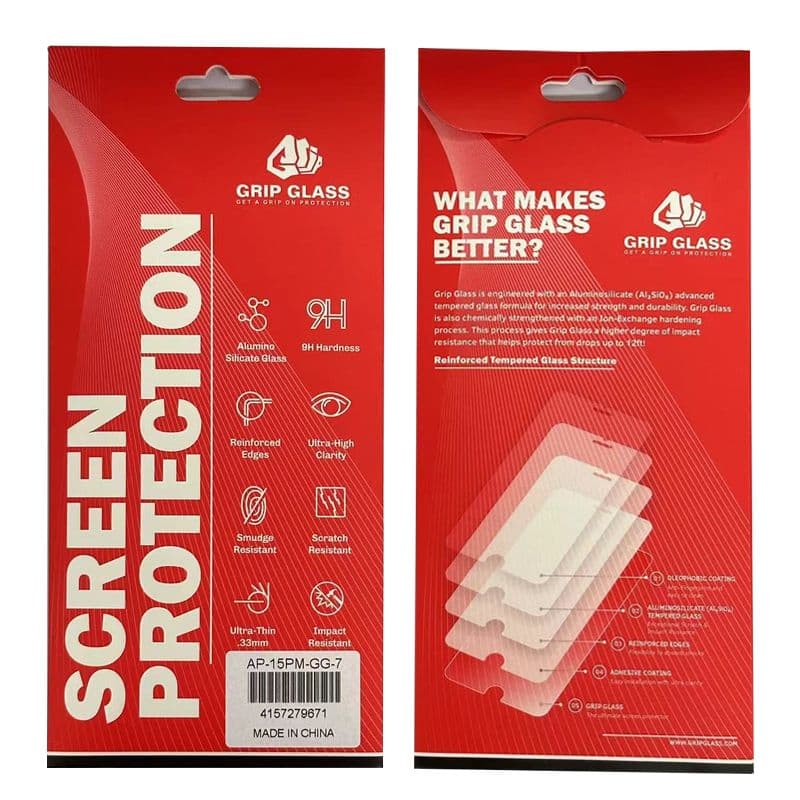 Grip Glass - Matte Tempered Glass Screen Protector for iPhone 15 Plus / 15 Pro Max / 16 Plus