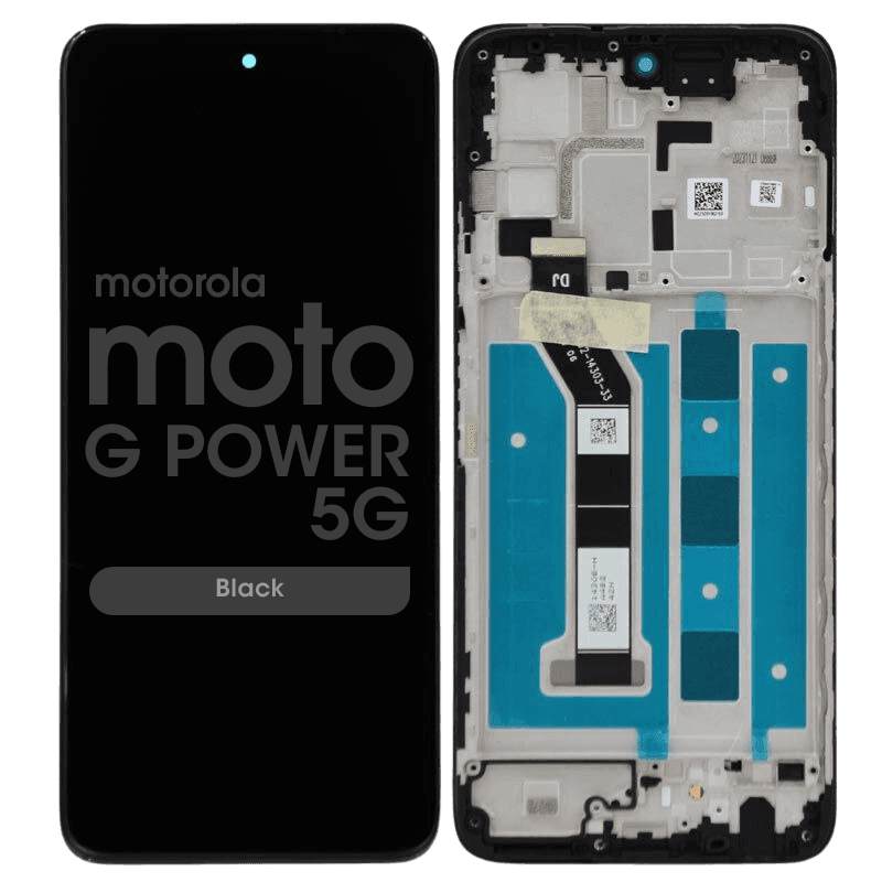 Genuine - LCD Screen and Digitizer Assembly w/ Frame for Motorola Moto G Power 5G (XT2415 / 2024) (Black)