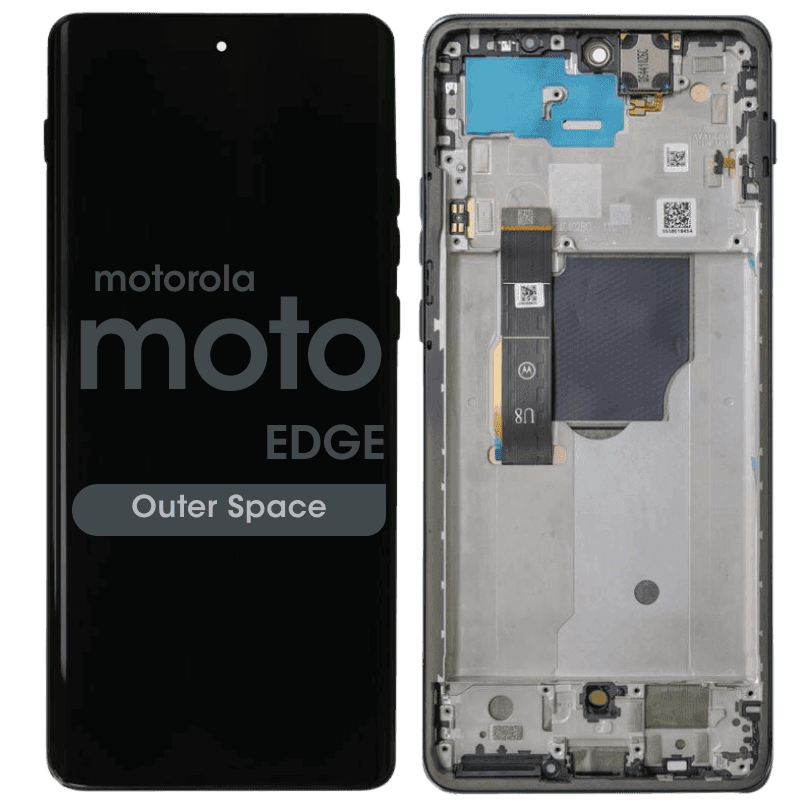 Genuine - OLED Assembly w/ frame for Motorola Moto Edge 2024 (XT2405 / 2024) (Outer Space)