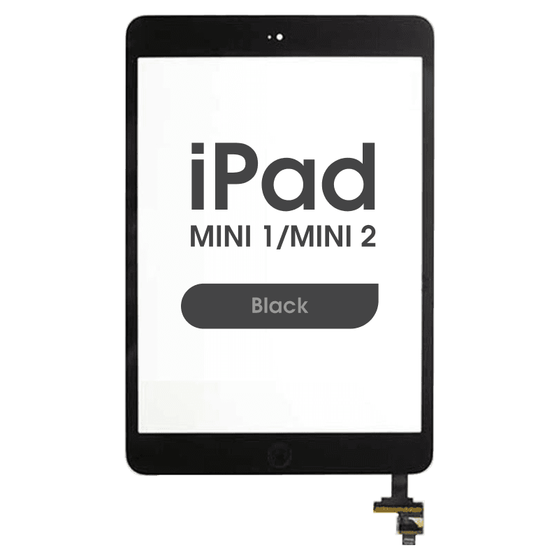 FX5 - Glass and Digitizer Touch Panel w/ Home Button for iPad Mini 1 / iPad Mini 2 (Black)