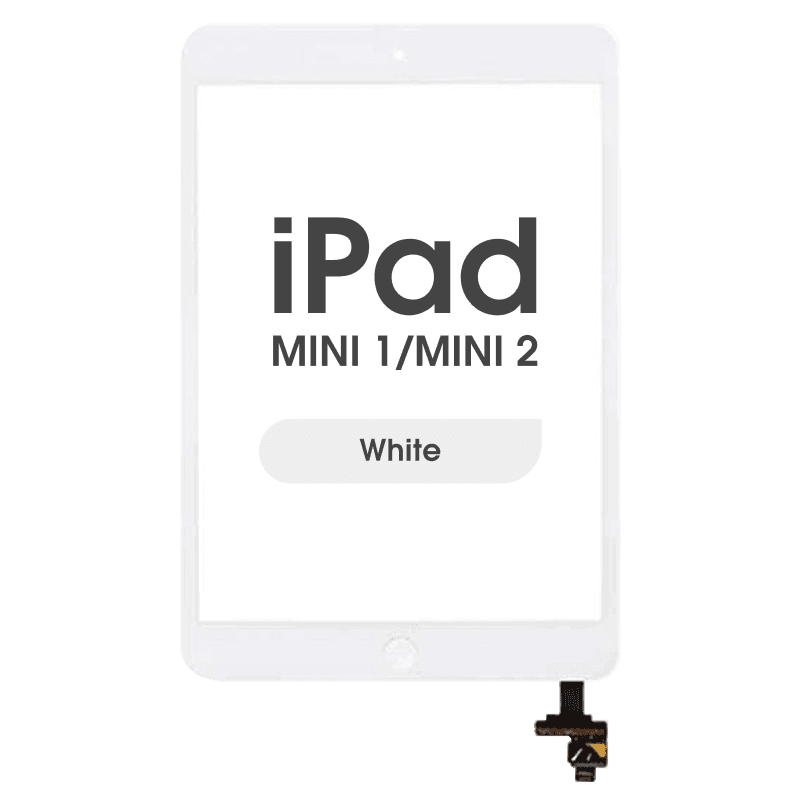 FX5 - Glass and Digitizer Touch Panel w/ Home Button for iPad Mini 1 / iPad Mini 2 (White)