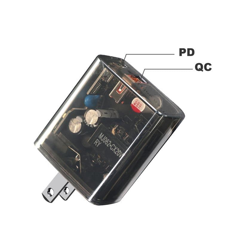 MyBat Pro - 20W USB-C Wall Charger (Exploration Version) - Transparent Smoke
