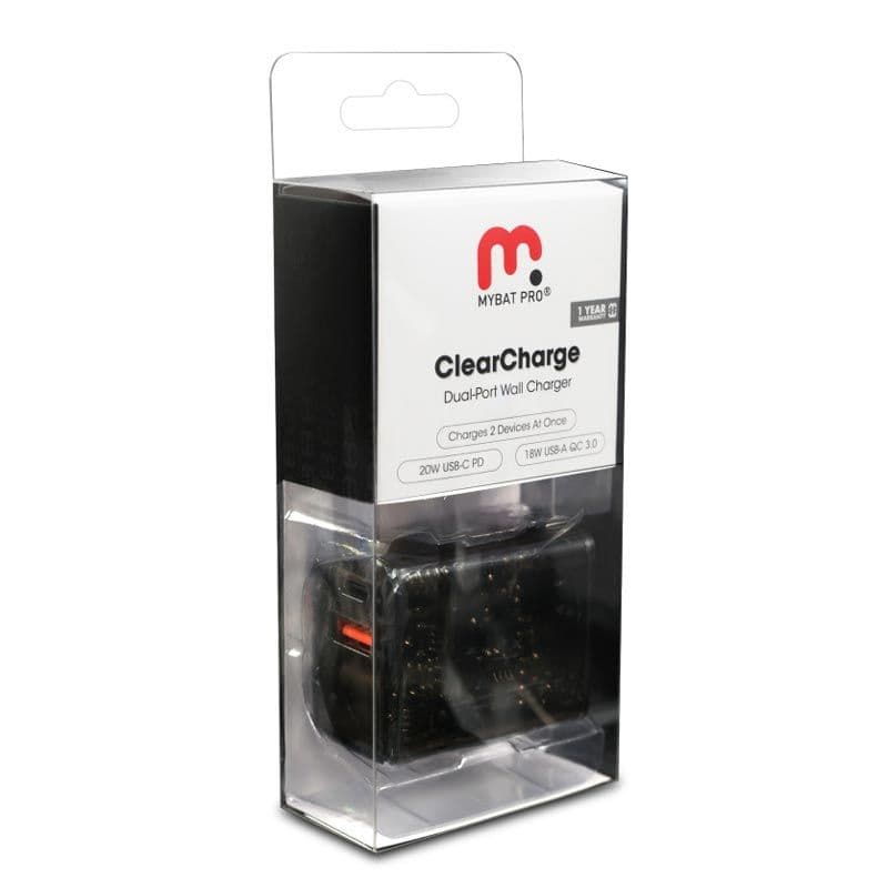 MyBat Pro - 20W USB-C Wall Charger (Exploration Version) - Transparent Smoke