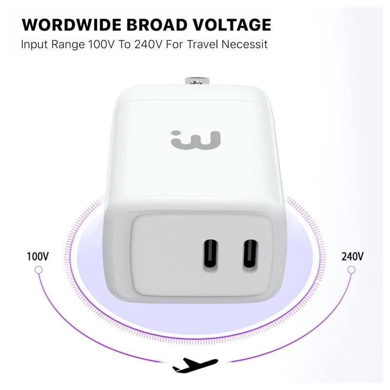 MyBat Pro - USB-C Fast Charging Wall Charger (40W) (White)