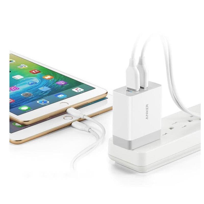 Anker - PowerPort Dual USB Power Adapter (24W)