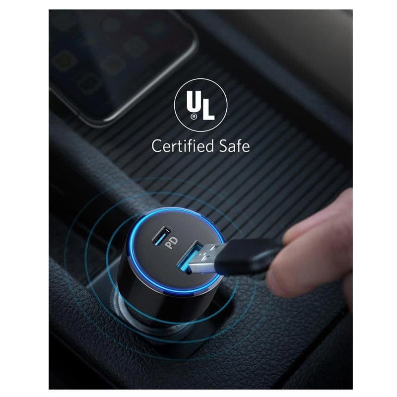 Anker - PowerDrive Speed+ USB-C / USB Car Adapter