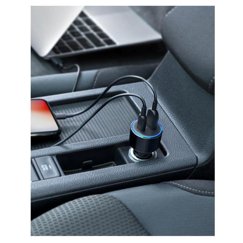 Anker - PowerDrive Speed+ USB-C / USB Car Adapter