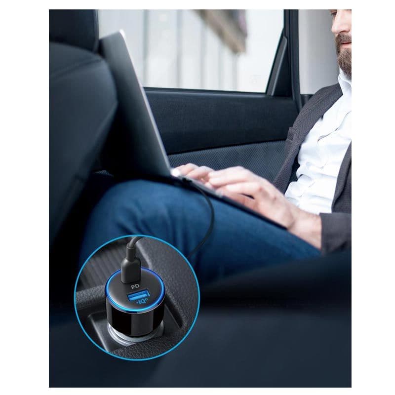 Anker - PowerDrive Speed+ USB-C / USB Car Adapter