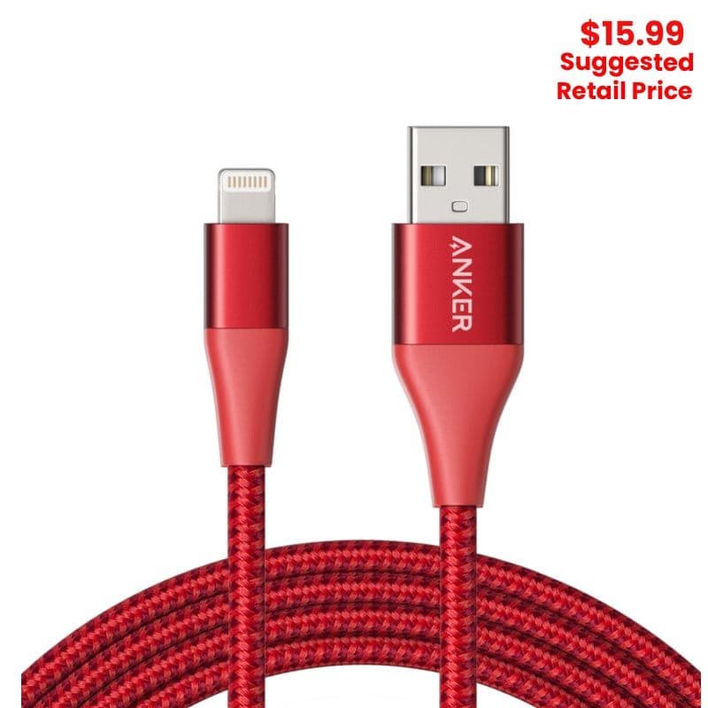 Anker - PowerLine Select+ Lightning Cable Red (6ft)