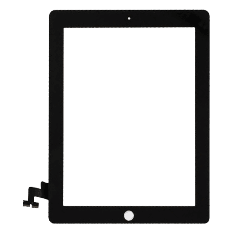 Premium Quality Glass and Digitizer Touch Panel, Black, for iPad 2