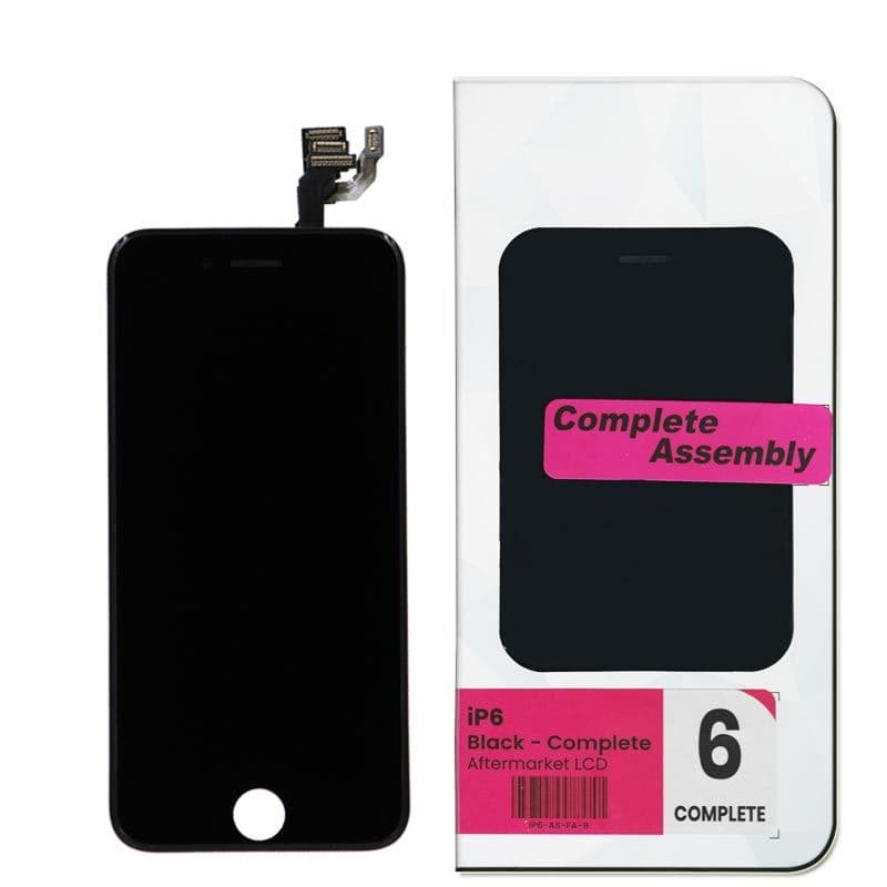 Complete Assembly - LCD Screen and Digitizer Assembly for iPhone 6 (Front camera / Prox Sensor / Earspeaker Pre-Installed) (Black)
