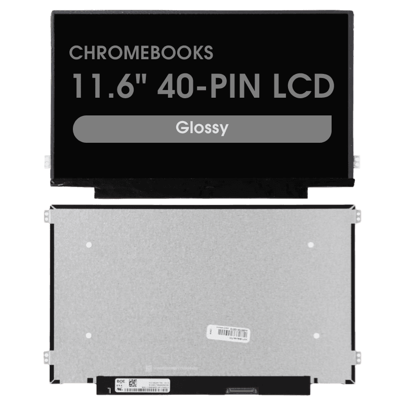 OEM Pull - 11.6" 40-PIN LCD Panel for Chromebooks (NV116WHM-T01) (Touch) (Grade B) (Glossy)