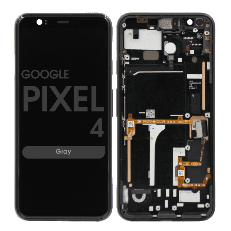 OEM Pull - OLED Screen and Digitizer Assembly w/ Frame for Google Pixel 4 (Grade C) (Gray)