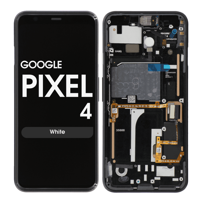 OLED Screen and Digitizer Assembly w/ Frame for Google Pixel 4 (White)