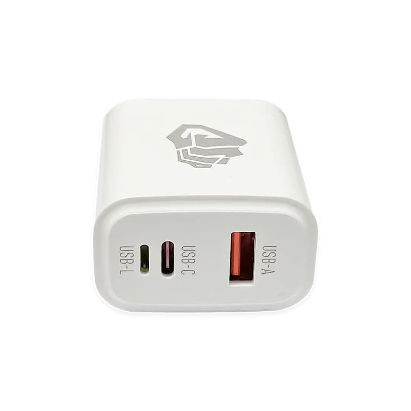 GRIP - 3-PORT PD USB-C / USB-A / USB-L Retractable Wall Plug (30W)