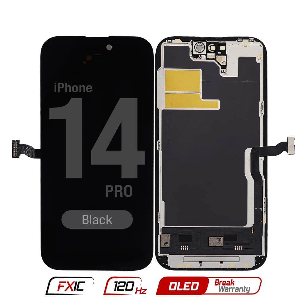 FX5 Soft OLED 120Hz - Aftermarket OLED Screen and Digitizer Assembly for iPhone 14 Pro (Black) (IC Swappable)