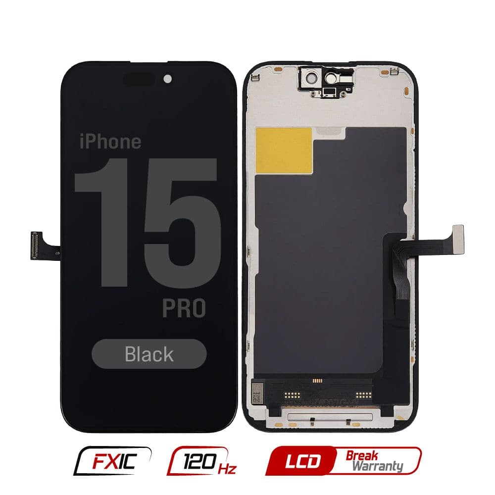 FX5 Incell 120Hz - Aftermarket LCD Screen and Digitizer Assembly for iPhone 15 Pro (IC Swappable) (Black)