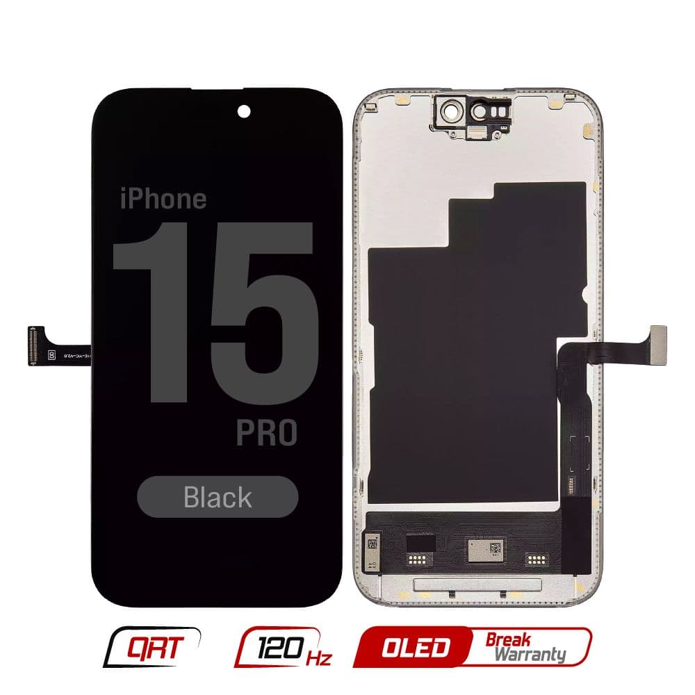 FX5 Soft OLED 120Hz QRT - Aftermarket OLED Screen and Digitizer Assembly for iPhone 15 Pro (Quick Repair Technology) (Black)