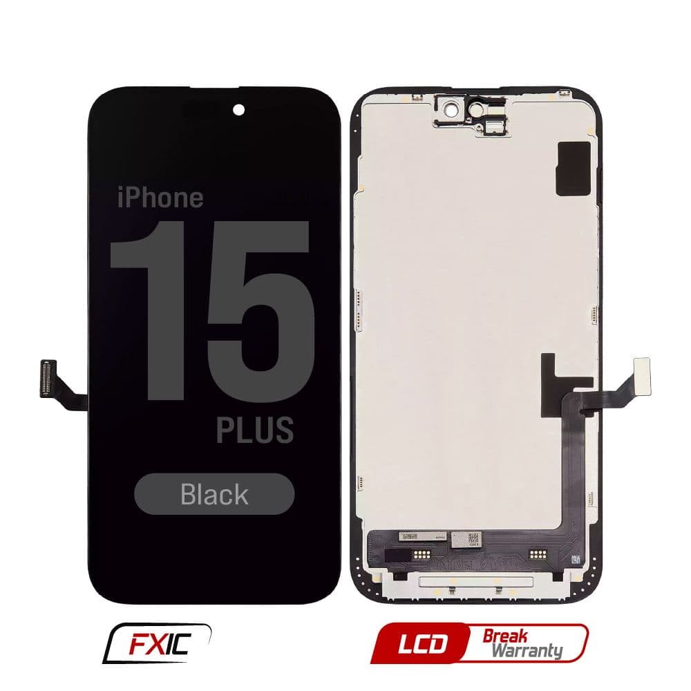 FX5 Incell - Aftermarket LCD Screen and Digitizer Assembly for iPhone 15 Plus (IC Swappable) (Black)