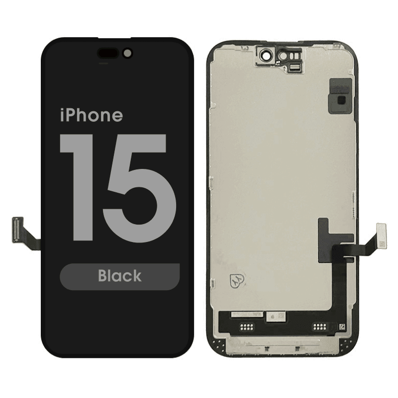 Premium Refurbished - OLED Screen Assembly for iPhone 15 (Black)