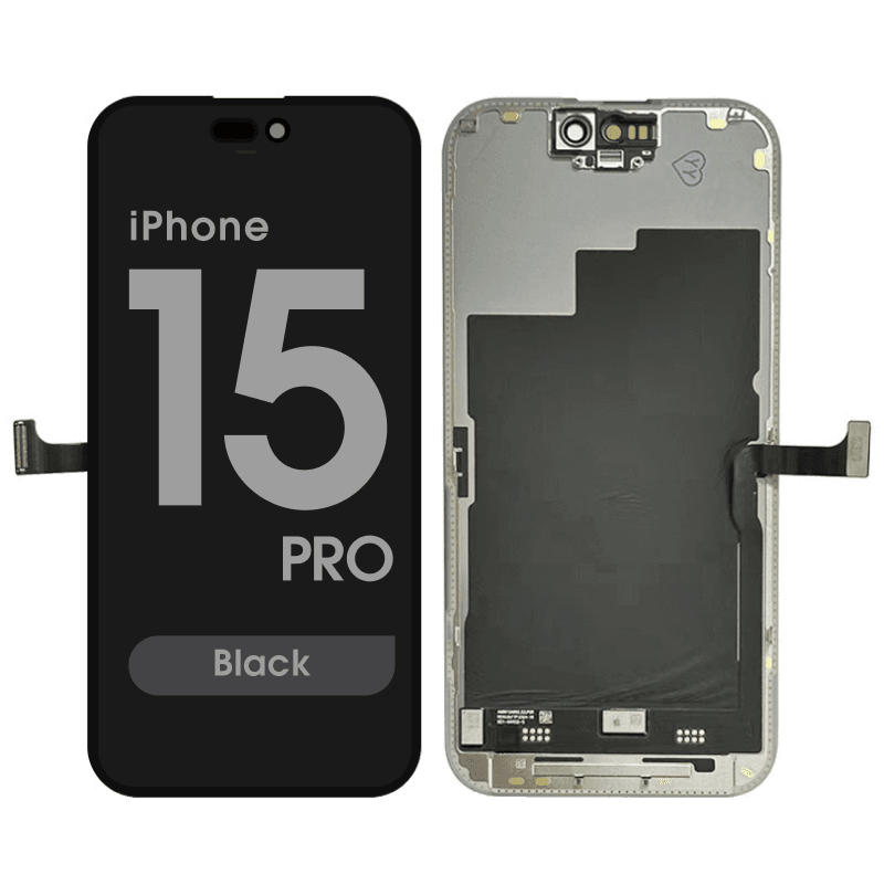 Premium Refurbished - OLED Screen Assembly for iPhone 15 Pro (Black)
