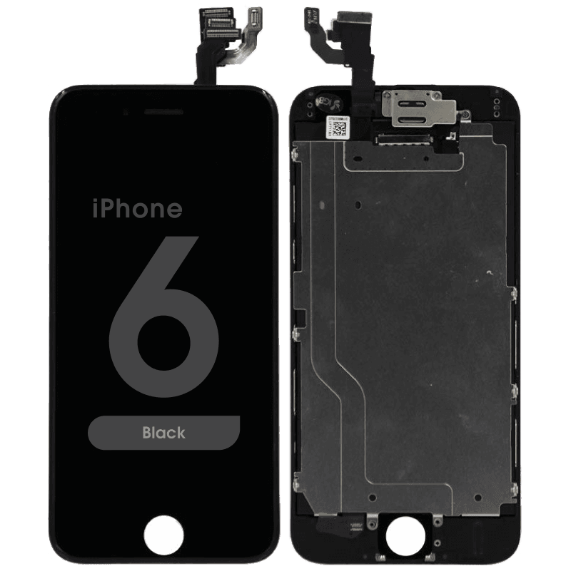 Complete Assembly - LCD Screen and Digitizer Assembly for iPhone 6 (Front camera / Prox Sensor / Earspeaker Pre-Installed) (Black)