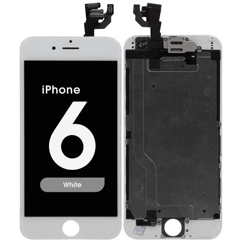 Complete Assembly - LCD Screen and Digitizer Assembly for iPhone 6 (Front camera / Prox Sensor / Earspeaker Pre-Installed) (White)