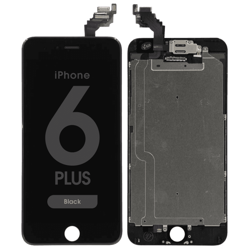 Complete Assembly - LCD Screen and Digitizer Assembly for iPhone 6 Plus (Front camera / Prox Sensor / Earspeaker Pre-Installed) (Black)