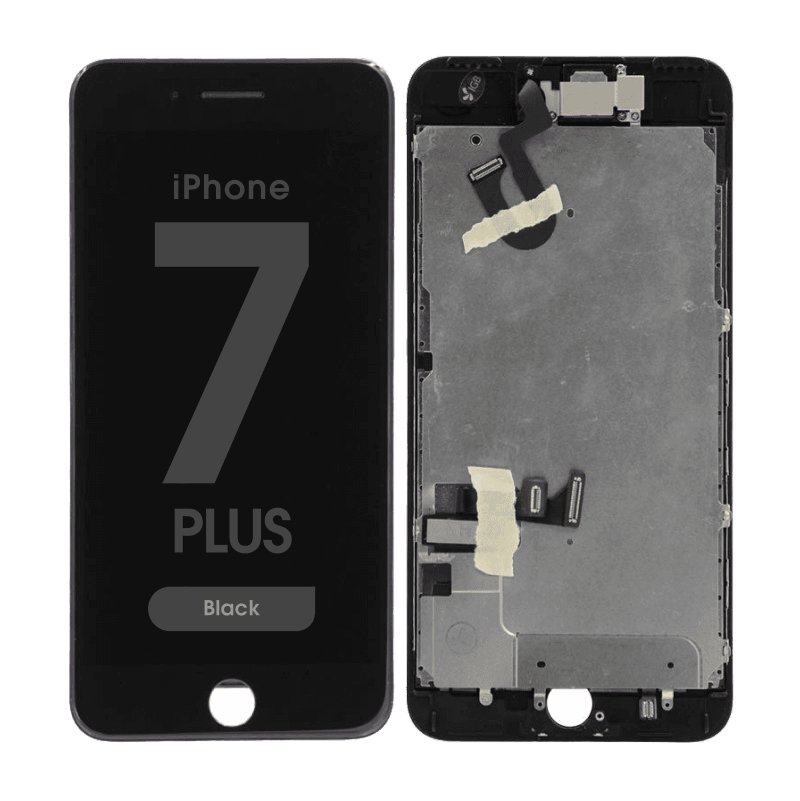 Complete Assembly - LCD Screen and Digitizer Assembly for iPhone 7 Plus (Front camera / Prox Sensor / Earspeaker Pre-Installed) (Black)