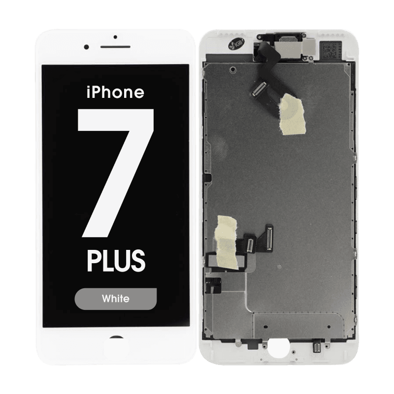 Complete Assembly - LCD Screen and Digitizer Assembly for iPhone 7 Plus (Front Camera / Prox Sensor / Earspeaker Pre-Installed) (White)