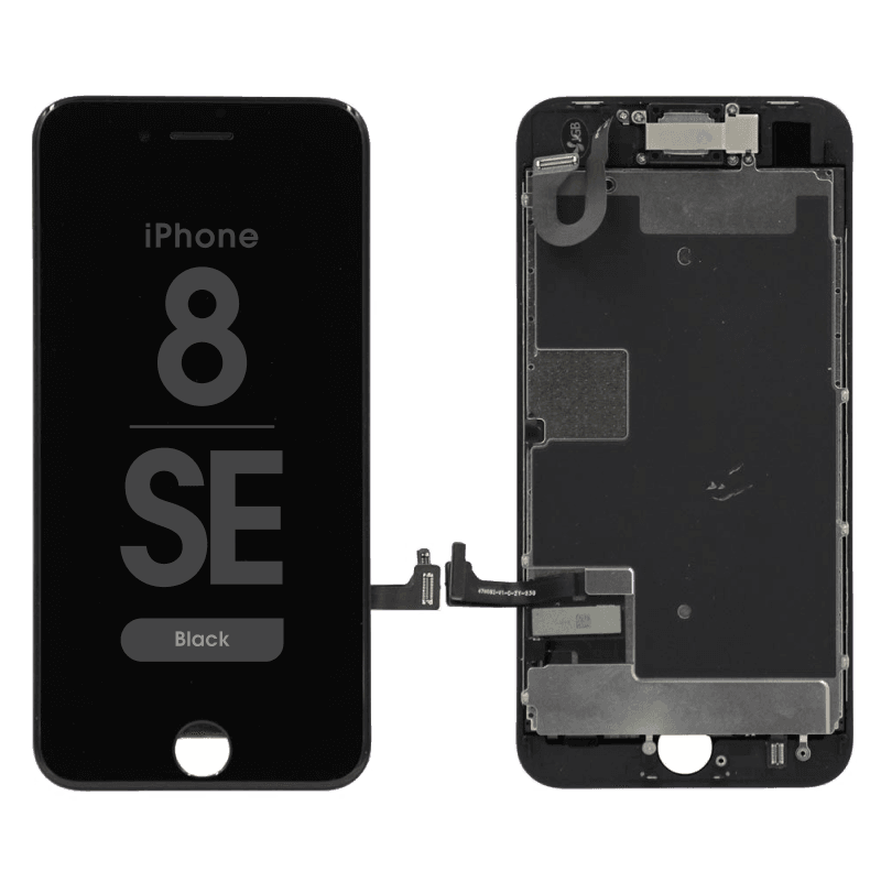 Complete Assembly - LCD Screen and Digitizer Assembly for iPhone 8 / SE (2020) (Front camera / Prox Sensor / Earspeaker Pre-Installed) (Black)