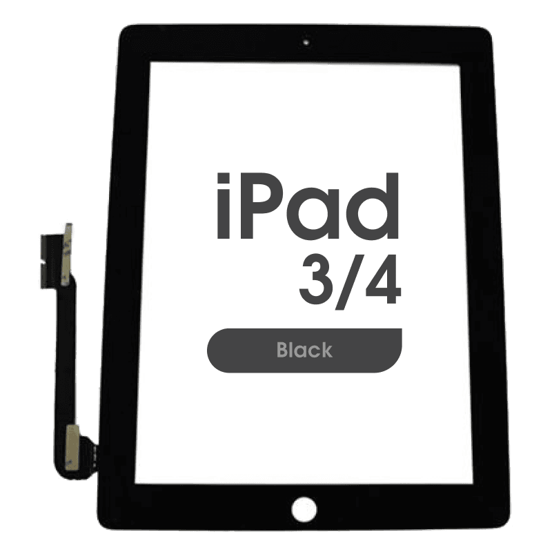 Aftermarket - Glass and Digitizer Touch Panel for iPad 3 / iPad 4 (Black)