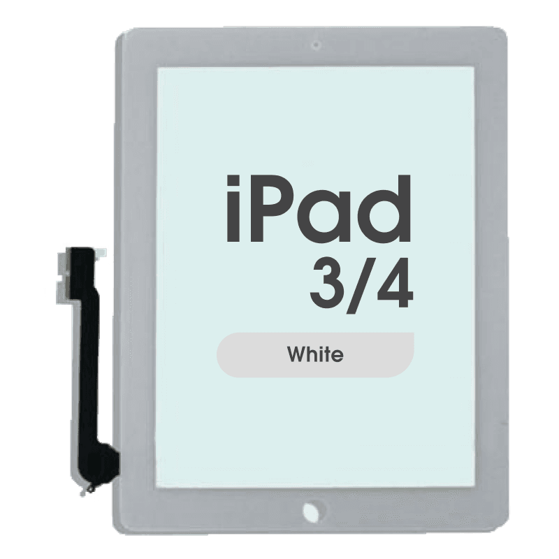 Aftermarket - Glass and Digitizer Touch Panel for iPad 3 / iPad 4 (White)