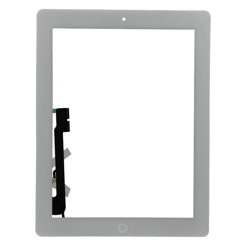 Aftermarket Full Assembly Glass and Digitizer with Home Button and Adhesive, White, for iPad 4