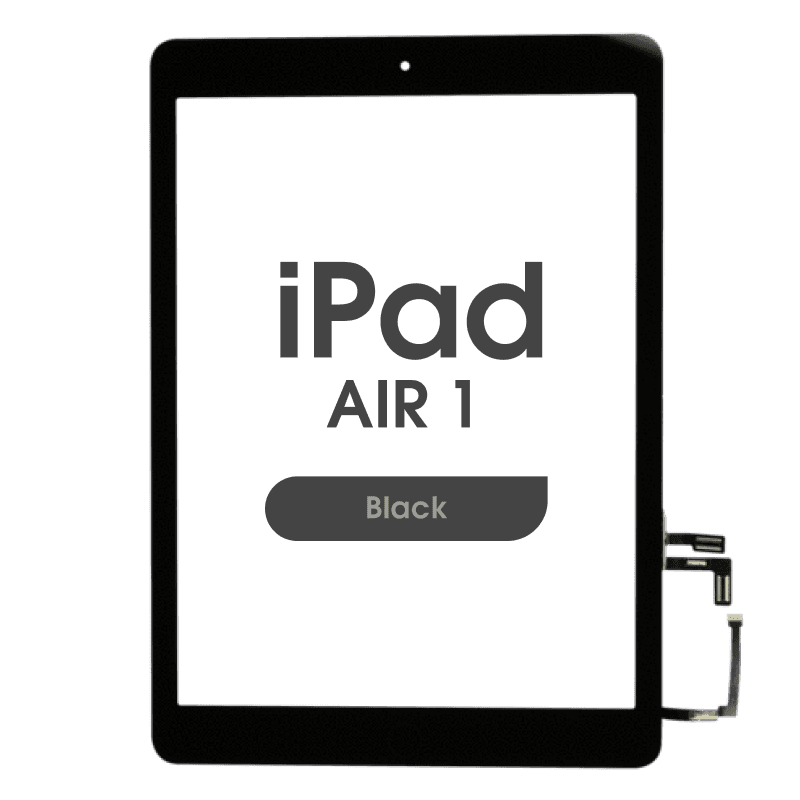 Aftermarket - Glass and Digitizer Touch Panel w/ Home Button for iPad Air 1 (Black)