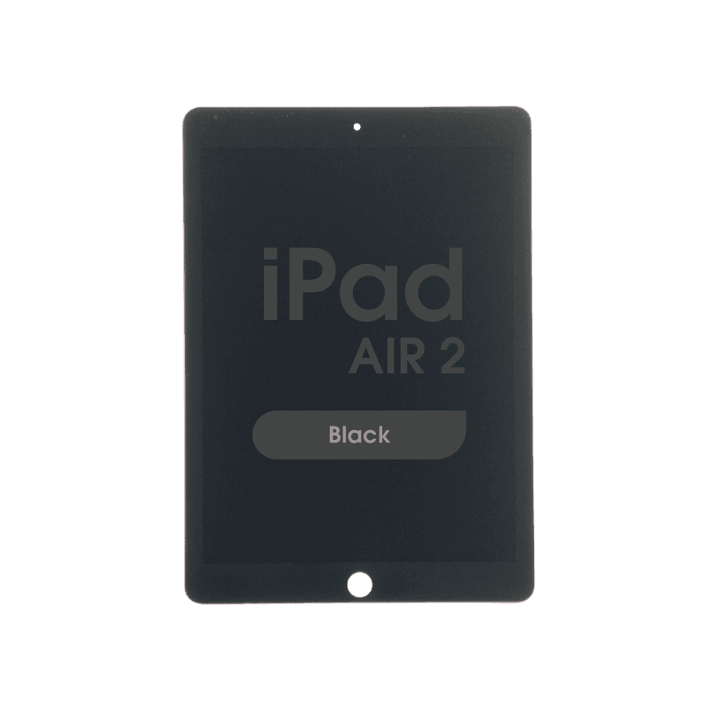 Premium Refurbished - Glass and Digitizer Full LCD Assembly for iPad Air 2 w/ Pre-installed Sleep / Wake Flex (Black)