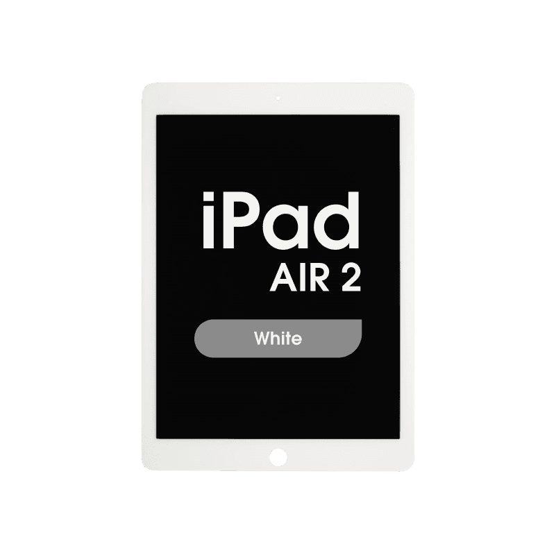 Premium Refurbished - Glass and Digitizer Full LCD Assembly for iPad Air 2 w/ Pre-installed Sleep / Wake Flex (White)