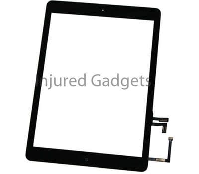 Aftermarket w/ Home Button - Glass and Digitizer Touch Panel for iPad Air 1 / iPad 5 (Black)