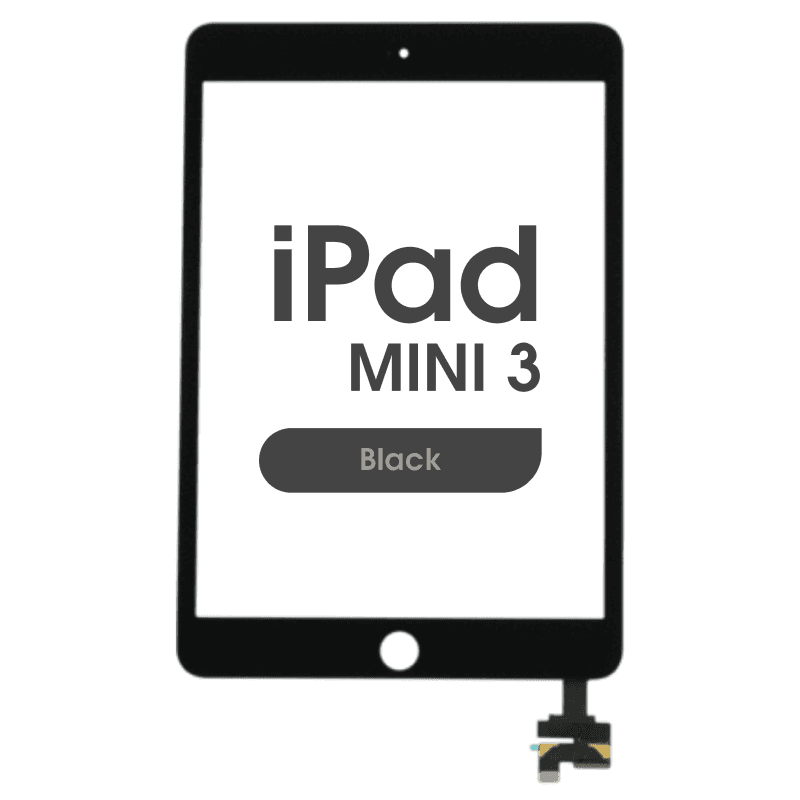 Aftermarket - Glass and Digitizer Touch Panel for iPad Mini 3 (Black)