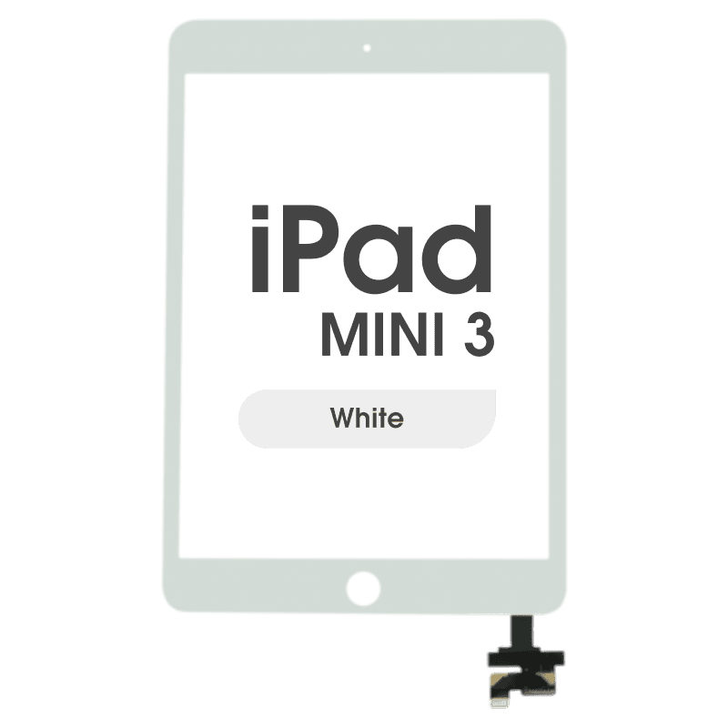 Aftermarket - Glass and Digitizer Touch Panel for iPad Mini 3 (White)