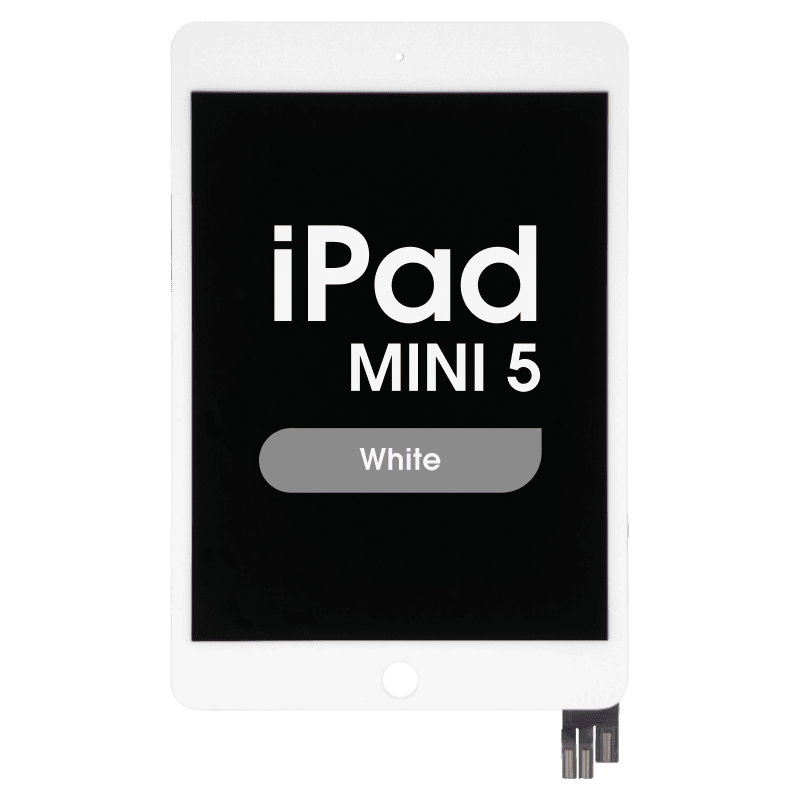 FX5 Fused - LCD Glass and Digitizer Complete Assembly w/ Pre-installed Sleep / Wake Flex for iPad Mini 5 (White)
