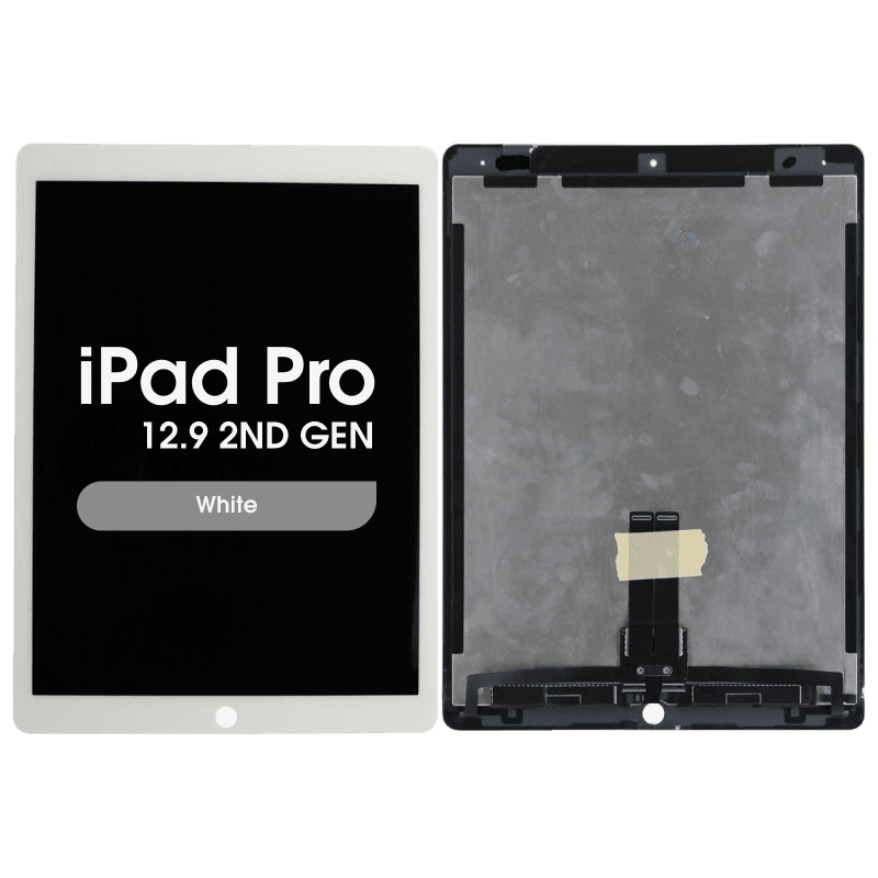 Premium Refurbished – Glass and Digitizer Complete LCD Assembly for iPad Pro 12.9 2nd Gen w/ Daughterboard (White)