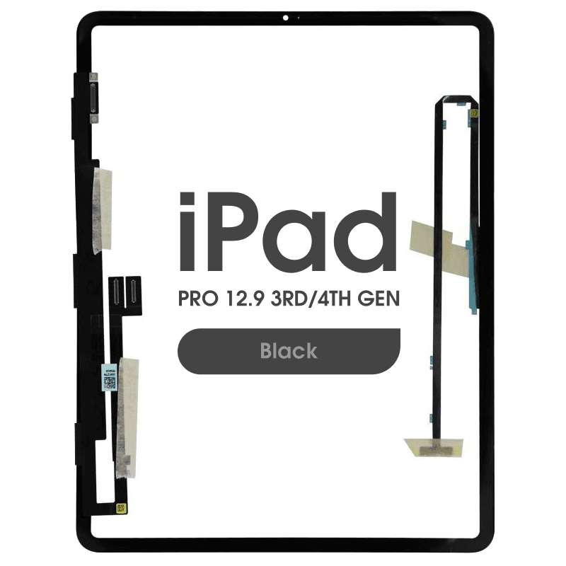 Aftermarket - Glass and Digitizer Touch Panel for iPad Pro 12.9 3rd / iPad Pro 12.9 4th Gen (Black)