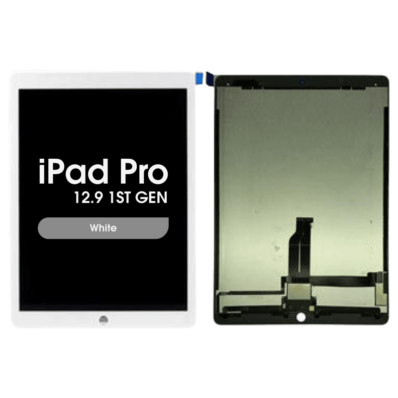 Premium Refurbished – Glass and Digitizer Full LCD Assembly for iPad Pro 12.9 1st Gen w/ Daughterboard (White)