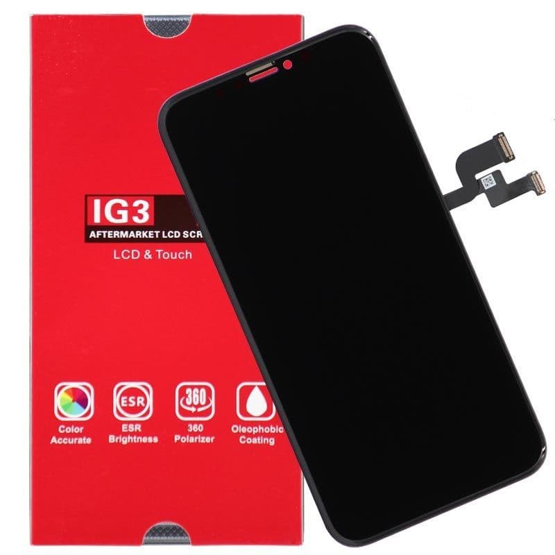 LCD Version Screen and Digitizer Assembly, Black, For iPhone X (After Market)