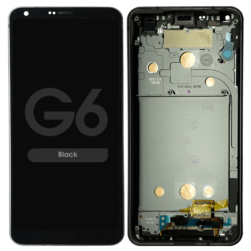 LCD Screen and Digitizer Assembly w/ Frame for LG G6 (Black)