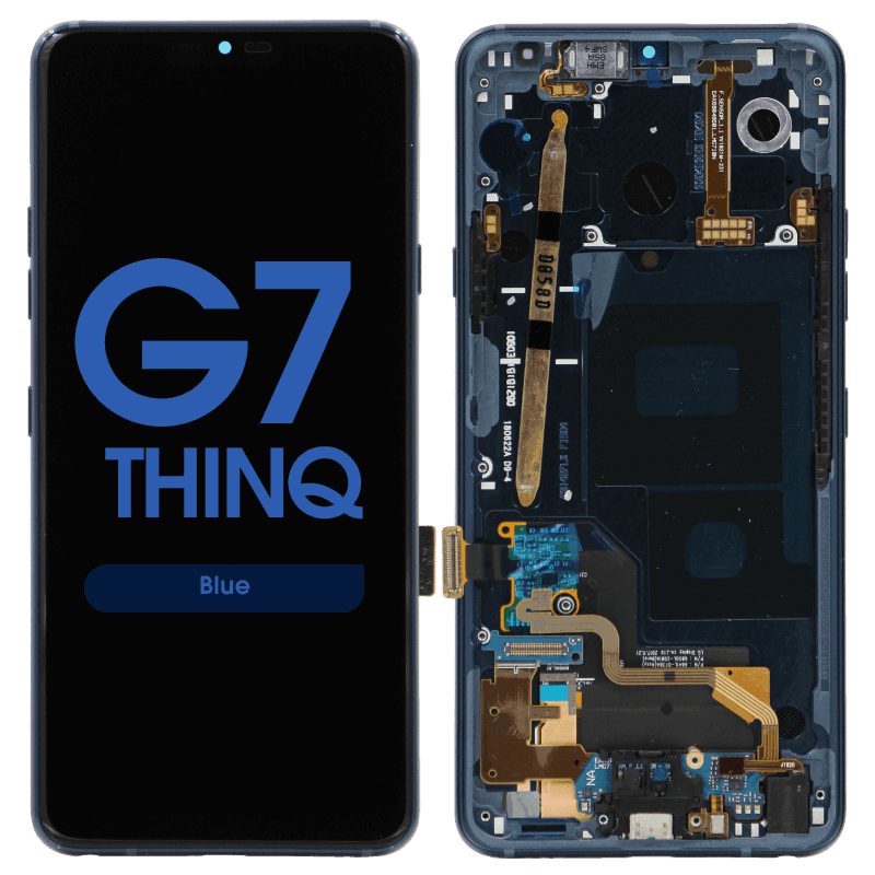 Premium - LCD Screen and Digitizer Assembly w/ Frame for LG G7 ThinQ (Blue)