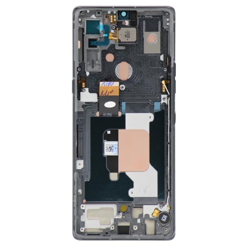Refurbished - OLED Screen and Digitizer Assembly w/ Frame for LG Velvet (G9) (Verizon UW) (Black)
