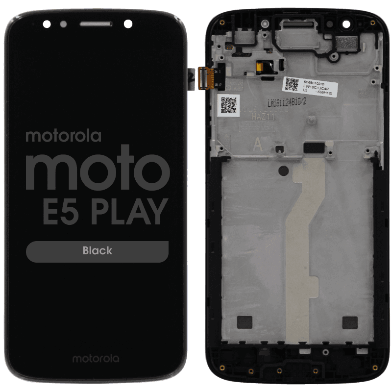 LCD Screen and Digitizer Assembly w/ Frame for Motorola Moto E5 Play (XT1921) (Black)